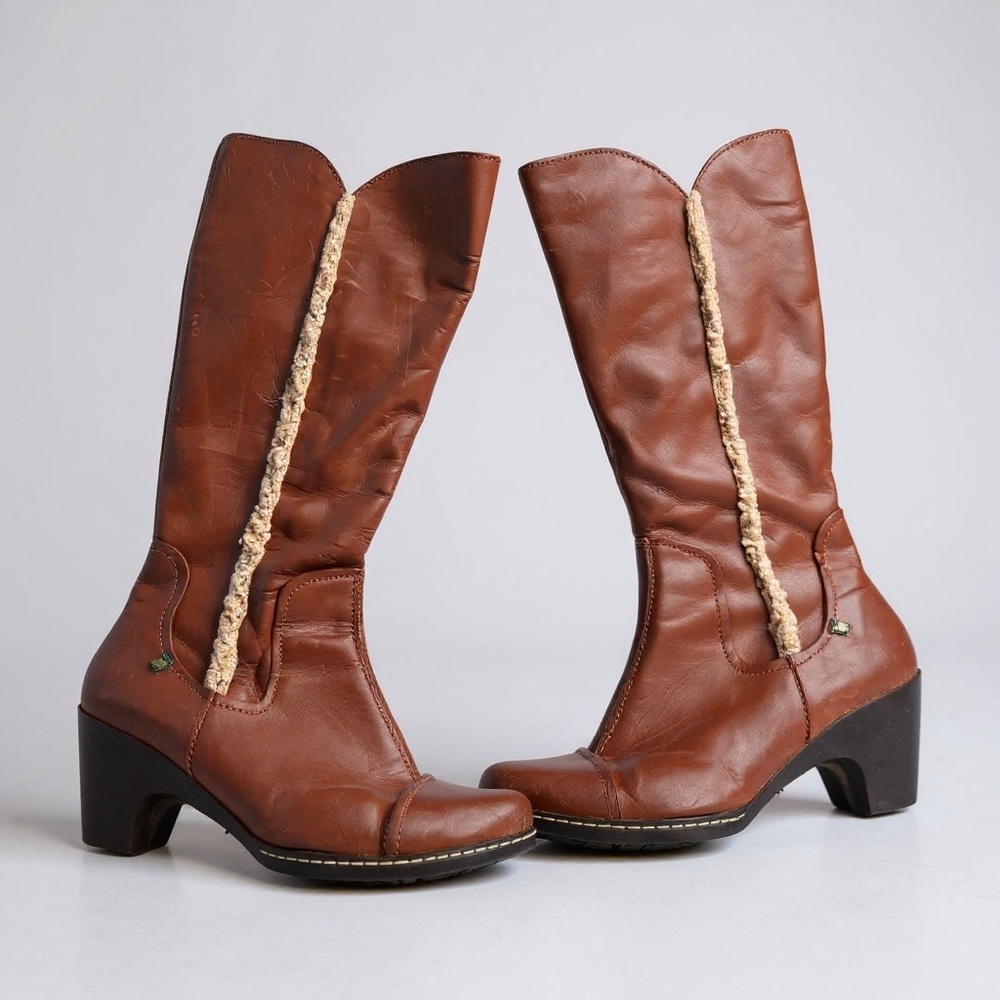El Naturalista Side Zip Shearling Boots